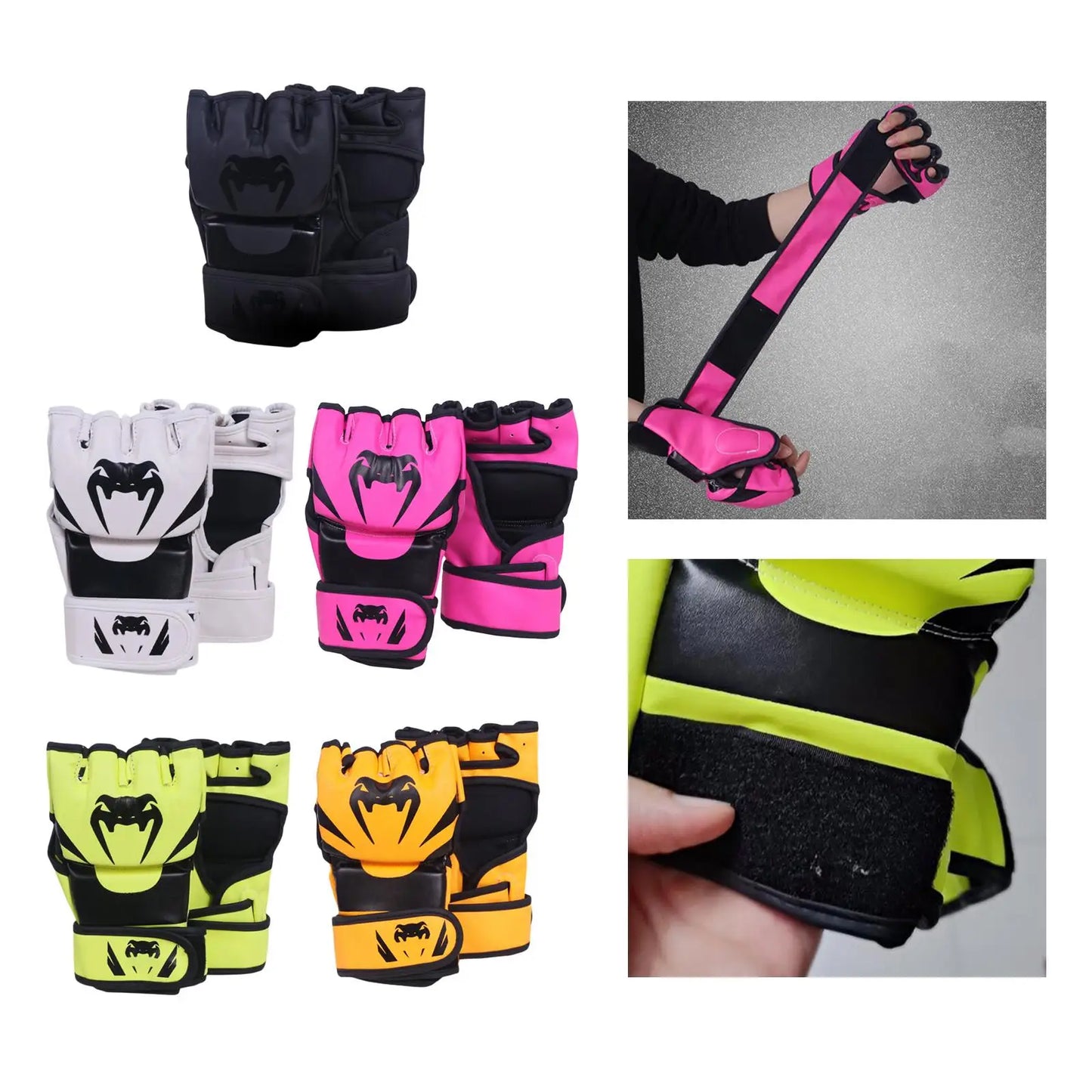 Mma Gloves Sparring Gear Kickboxing Gloves 4 oz. Half Finger