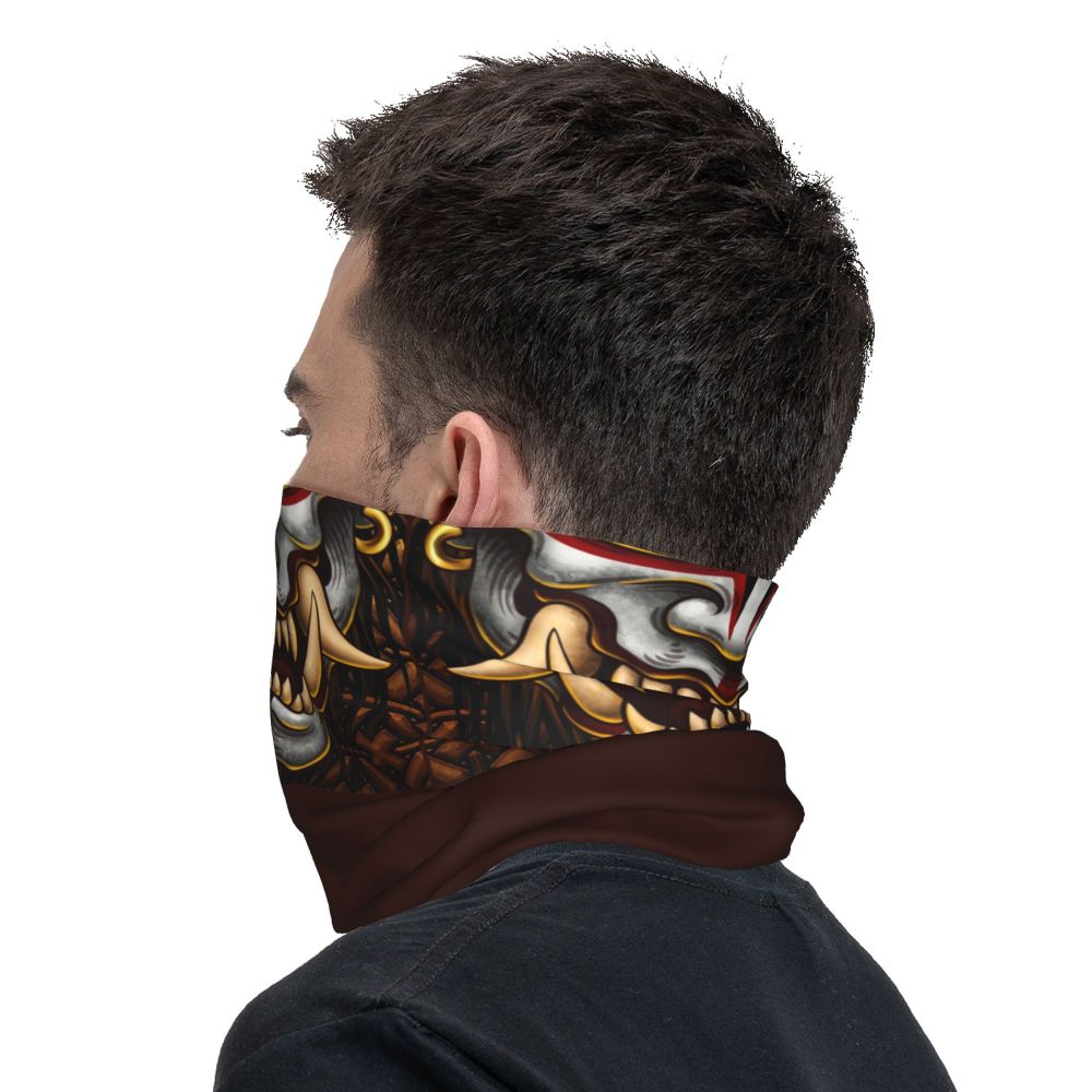 Oni Demon Bandana Neck Gaiter Windproof Face Scarf Cover