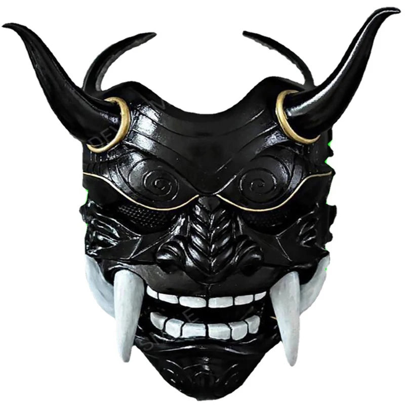 Japanese Ghost Hannya Prajna Half Face Samurai mask