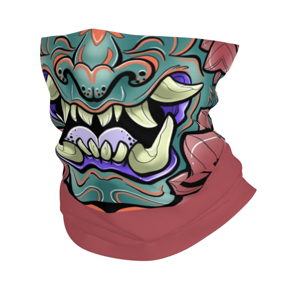 Oni Demon Bandana Neck Gaiter Windproof Face Scarf Cover