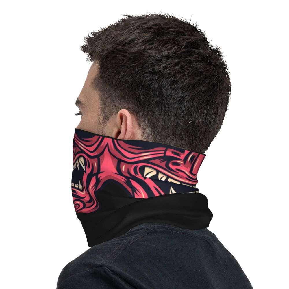 Oni Demon Bandana Neck Gaiter Windproof Face Scarf Cover