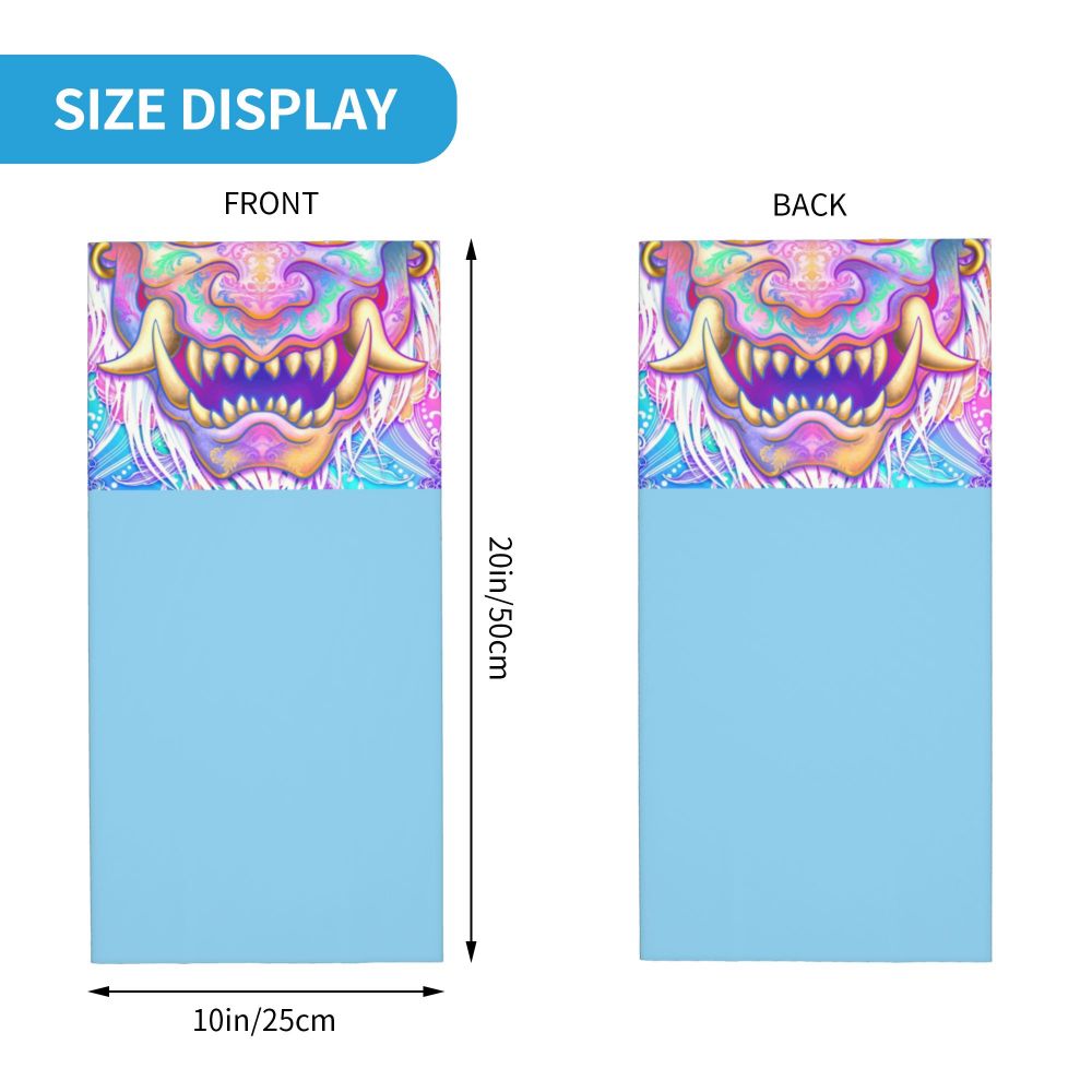 Oni Demon Bandana Neck Gaiter Windproof Face Scarf Cover