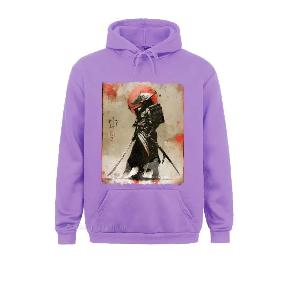 Bushido style Samurai Hoodie Japanese Retro Art Print