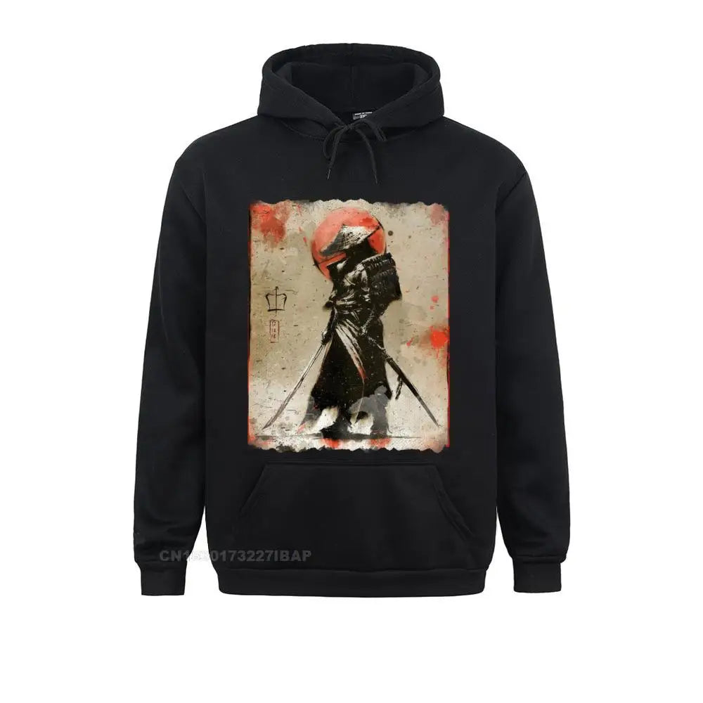 Bushido style Samurai Hoodie Japanese Retro Art Print