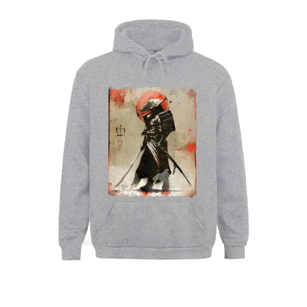 Bushido style Samurai Hoodie Japanese Retro Art Print