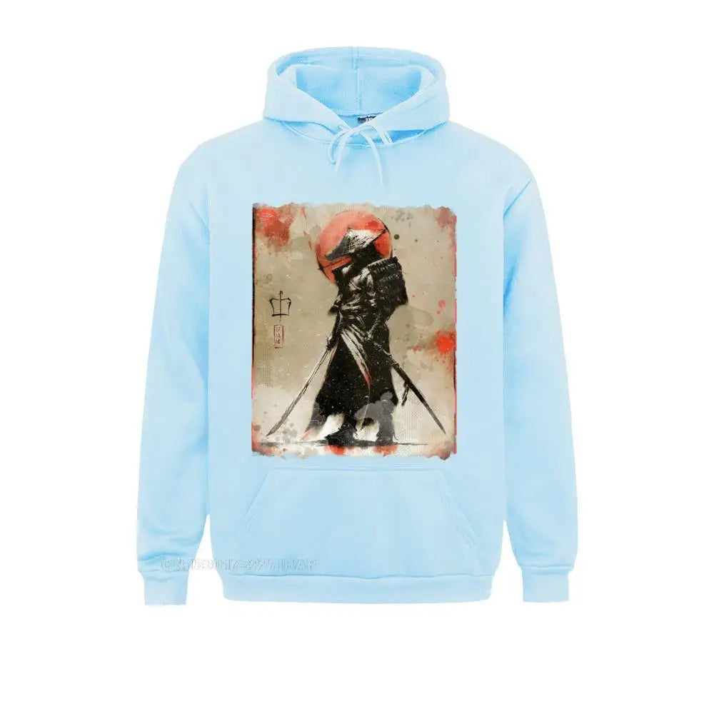 Bushido style Samurai Hoodie Japanese Retro Art Print