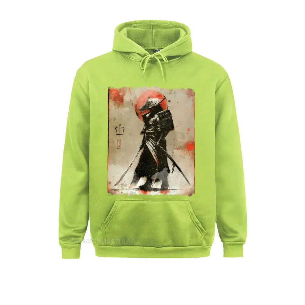 Bushido style Samurai Hoodie Japanese Retro Art Print