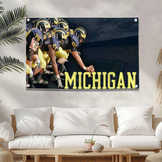 Flag MichiganS WolverineS Double Penetration for You Home Garden Camping Txt Fall Home Decor Autumn Halloween Flags for Bedrooms