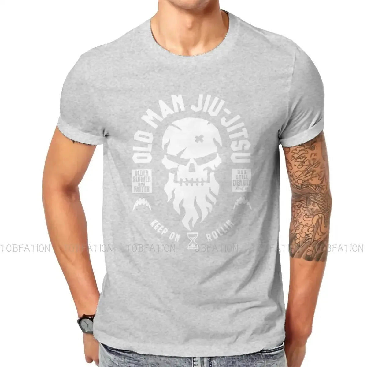 (HOT ITEM) Old Man Jiu Jitsu Crewneck Tee  Shirt