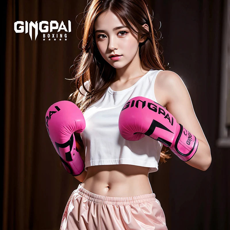 6-8-10-12oz Uni sex GingPai Boxing Gloves