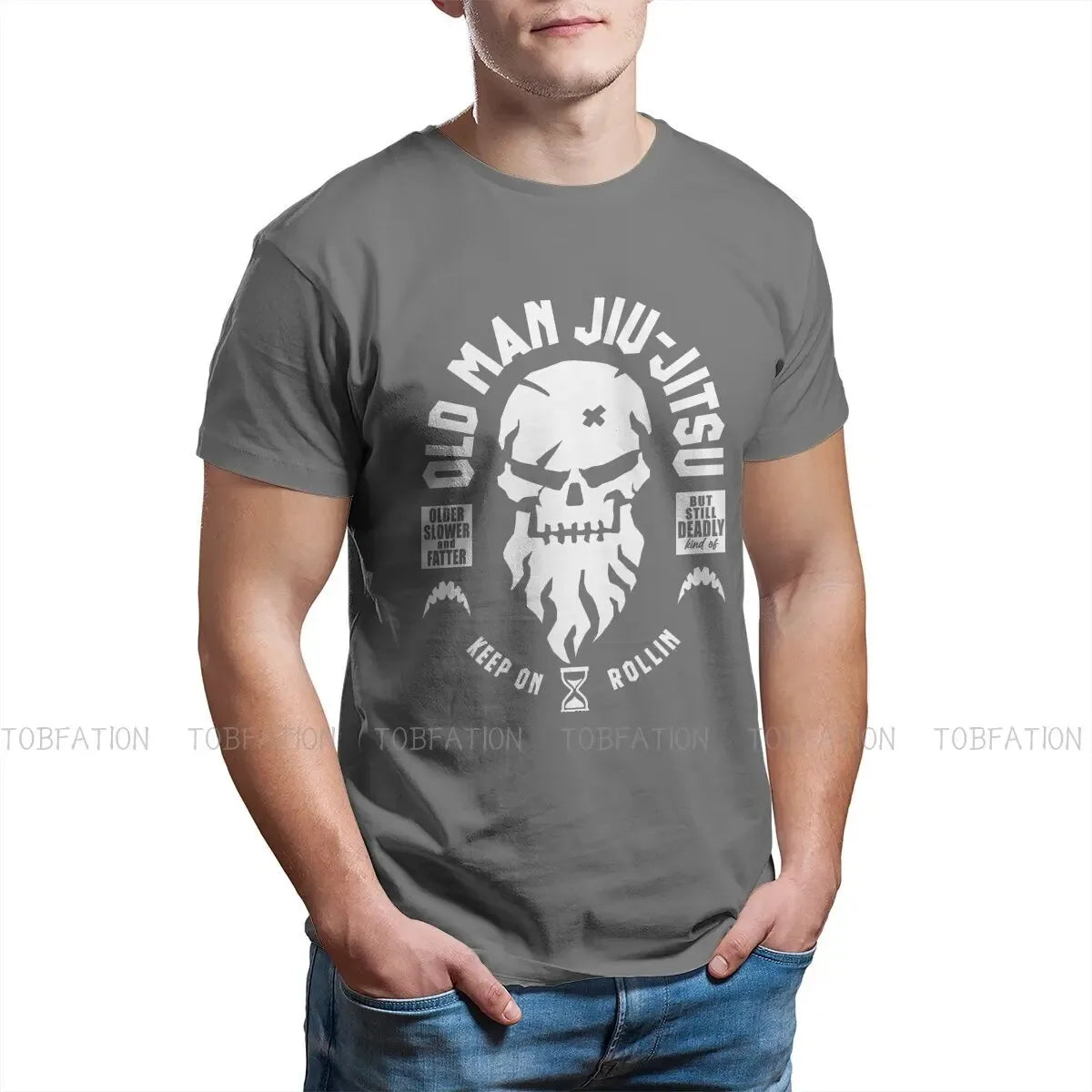 (HOT ITEM) Old Man Jiu Jitsu Crewneck Tee  Shirt