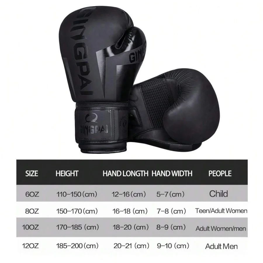 6-8-10-12oz Uni sex GingPai Boxing Gloves