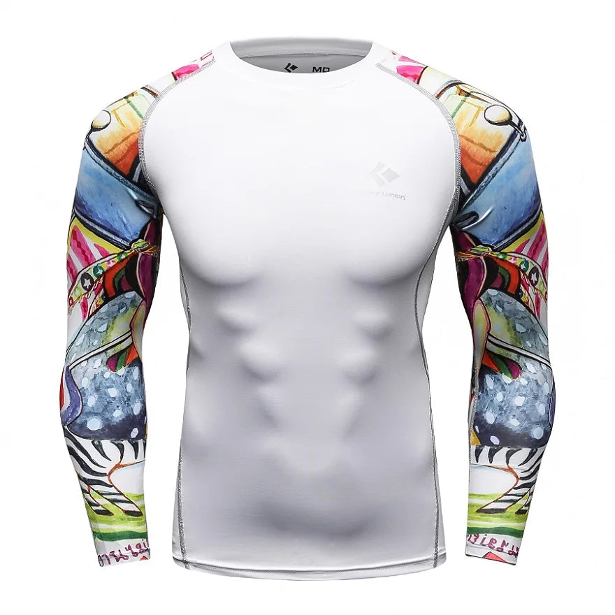 GRAPPLING Quick Drying Kimono Rashguards For Mixed Martial Arts & Brazilian Jiu Jitsu Fighting Fitness Training Tight Long Sleeve Shirt