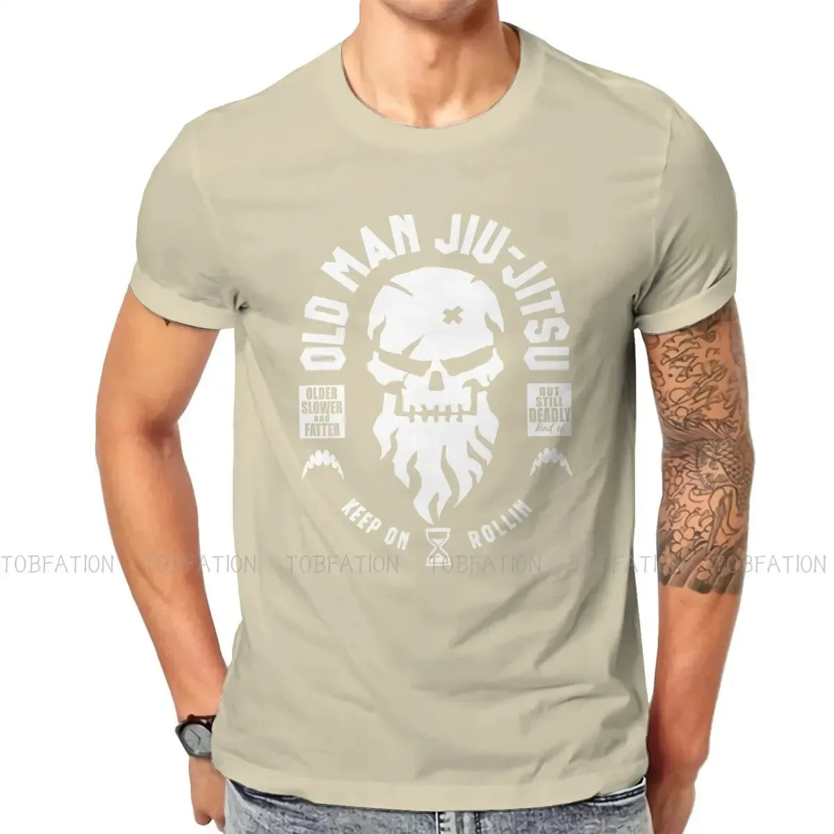 (HOT ITEM) Old Man Jiu Jitsu Crewneck Tee  Shirt