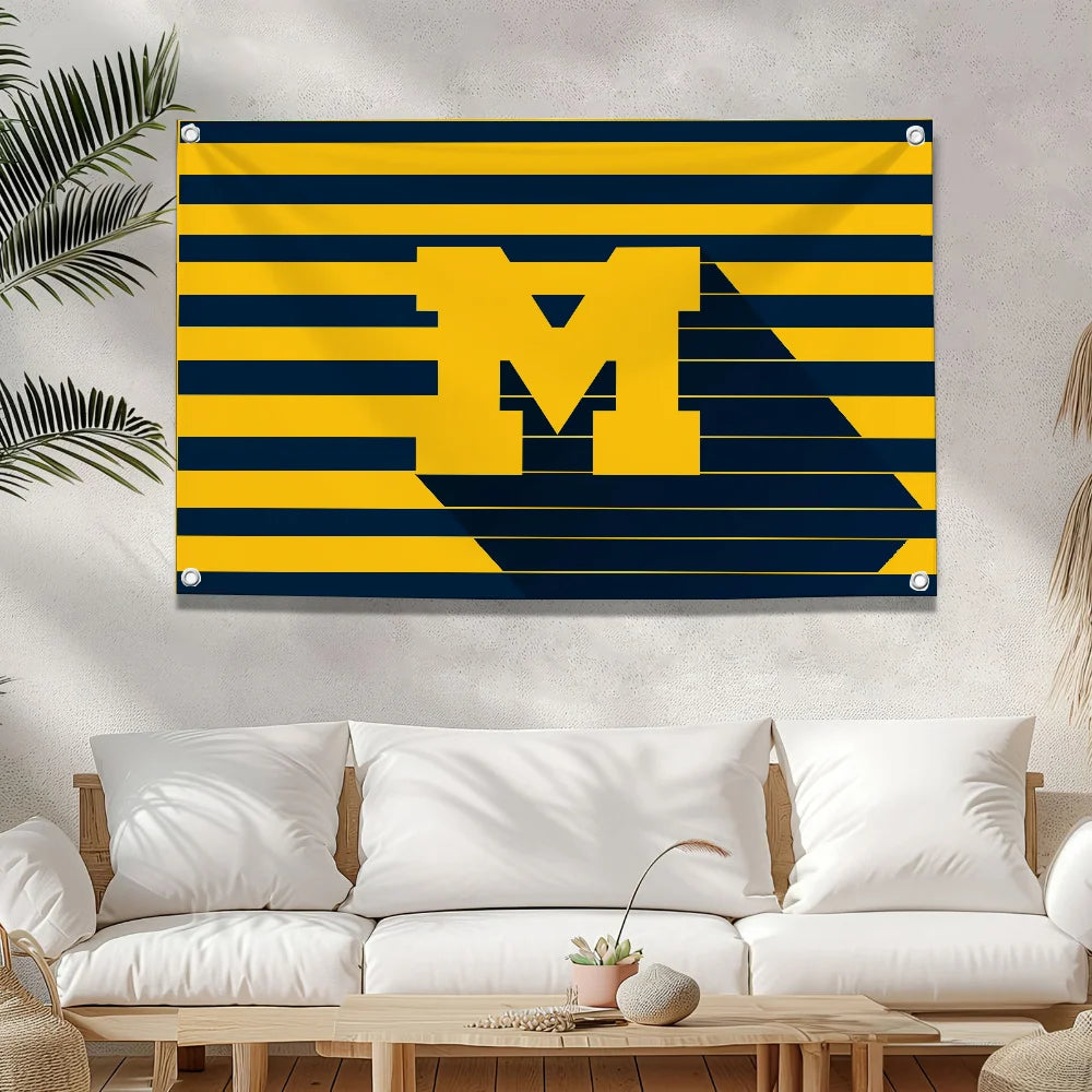 Flag MichiganS WolverineS Double Penetration for You Home Garden Camping Txt Fall Home Decor Autumn Halloween Flags for Bedrooms