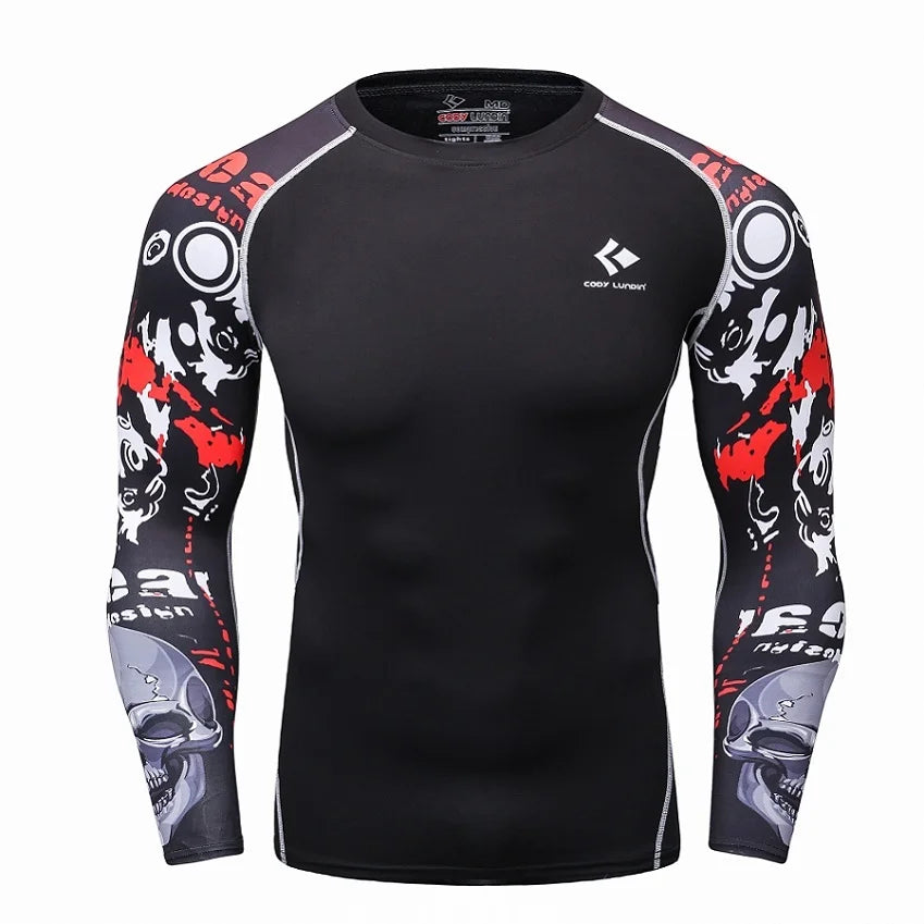 GRAPPLING Quick Drying Kimono Rashguards For Mixed Martial Arts & Brazilian Jiu Jitsu Fighting Fitness Training Tight Long Sleeve Shirt